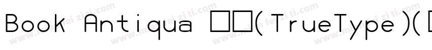 Book Antiqua 常规(TrueType)(西方)字体转换